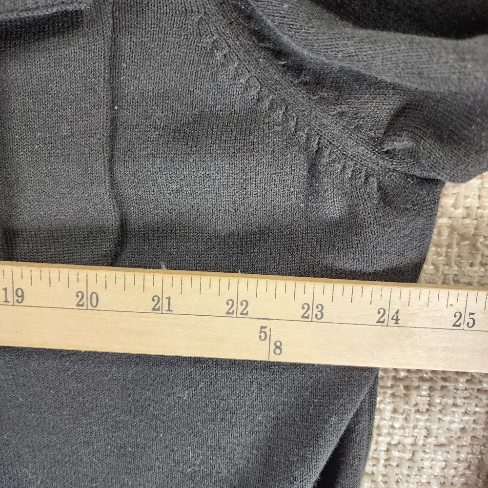 Sean John Zip‎ Cardigan Sweater Mens 3XL Black V-Neck Knit Cotton Pockets
